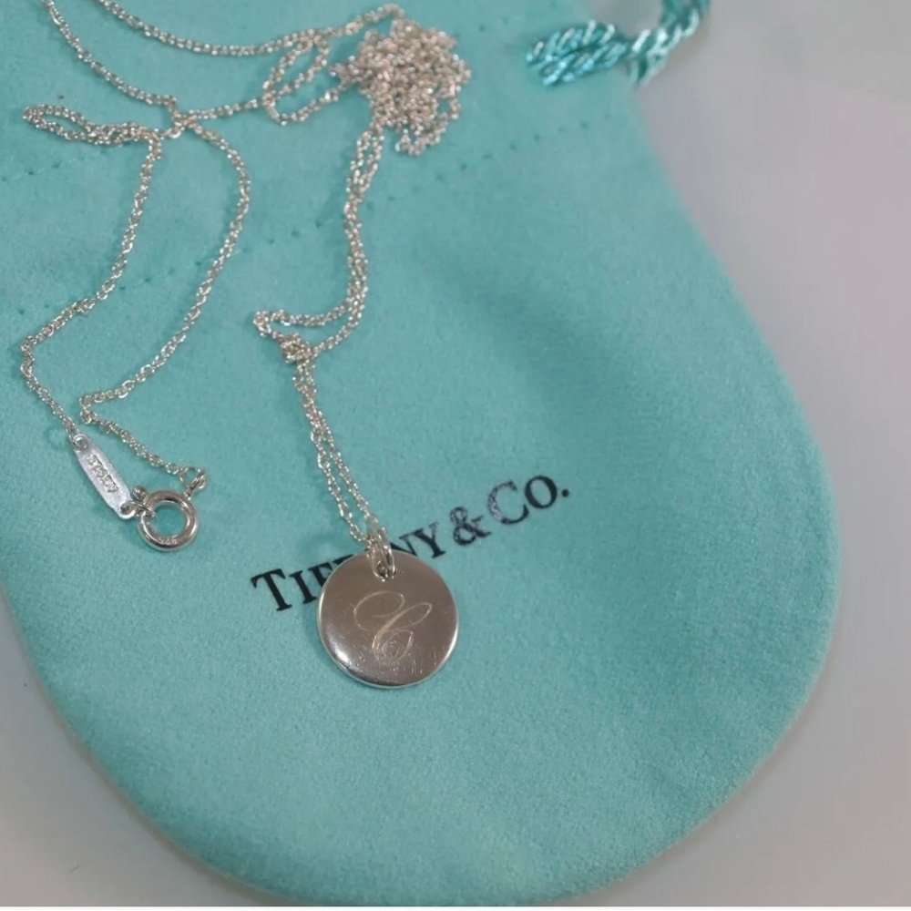 Tiffany & Co. C Initial Charm & Necklace